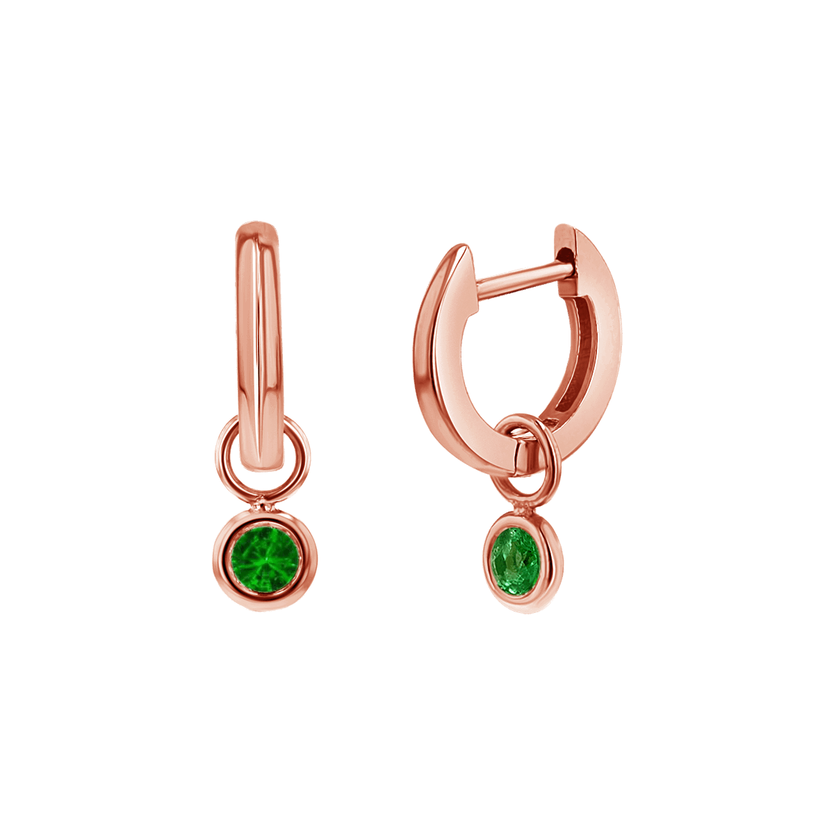 Gemstone Drop Huggies Hoops - Image 9