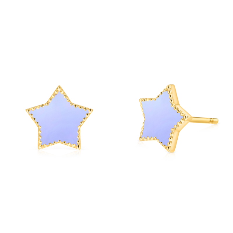 Enamel Star Earrings