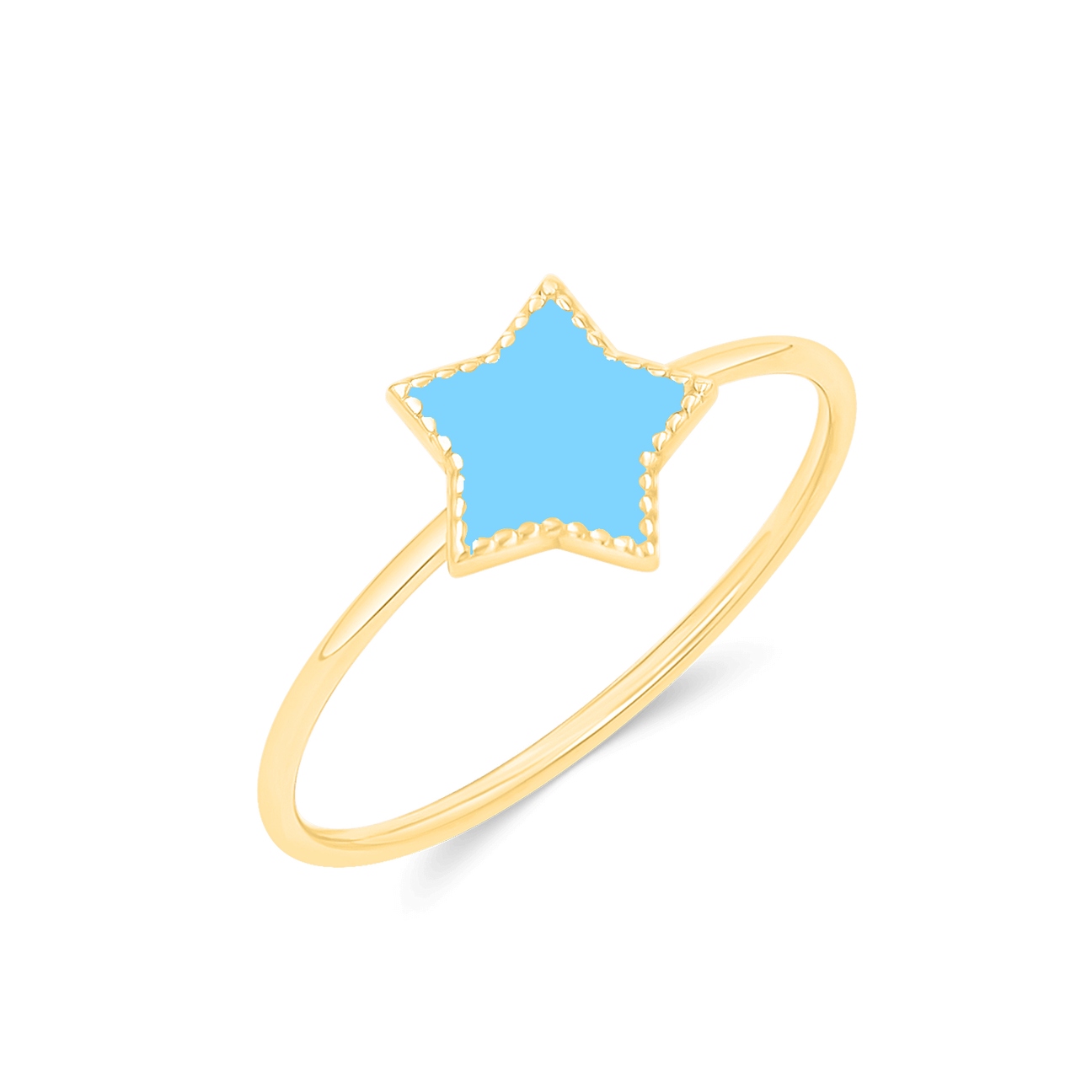 Enamel Star Ring – Baby Gold