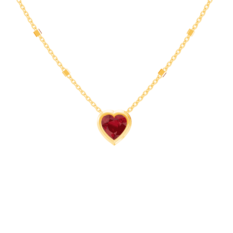 Bezel Heart Necklace