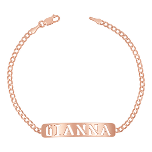 Small Cuban Link Diamond Name Bracelet  Lola James Jewelry