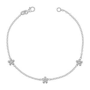 Diamond Flower Chain Bracelet