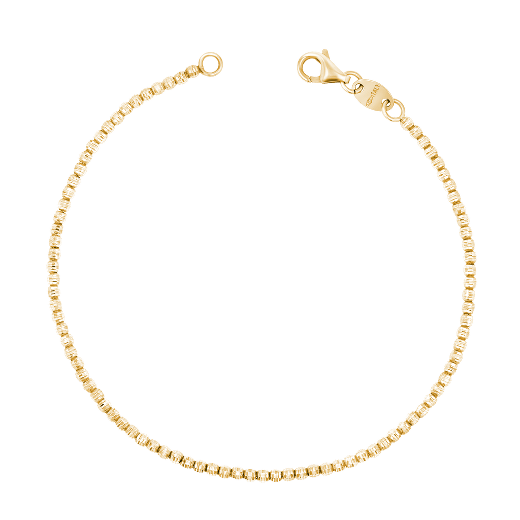 14K Gold Moon Cut Bracelet