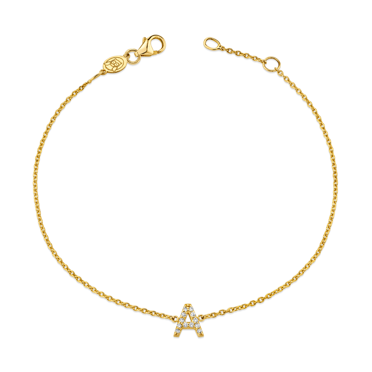 Pave Letter Bracelet
