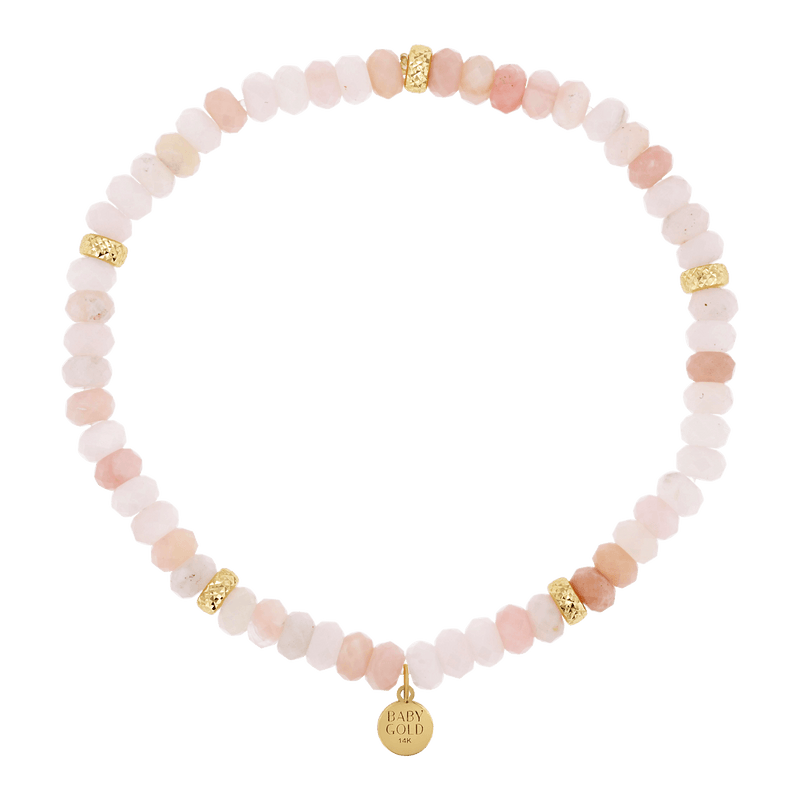 Peruvian Pink Opal Beaded Bracelet