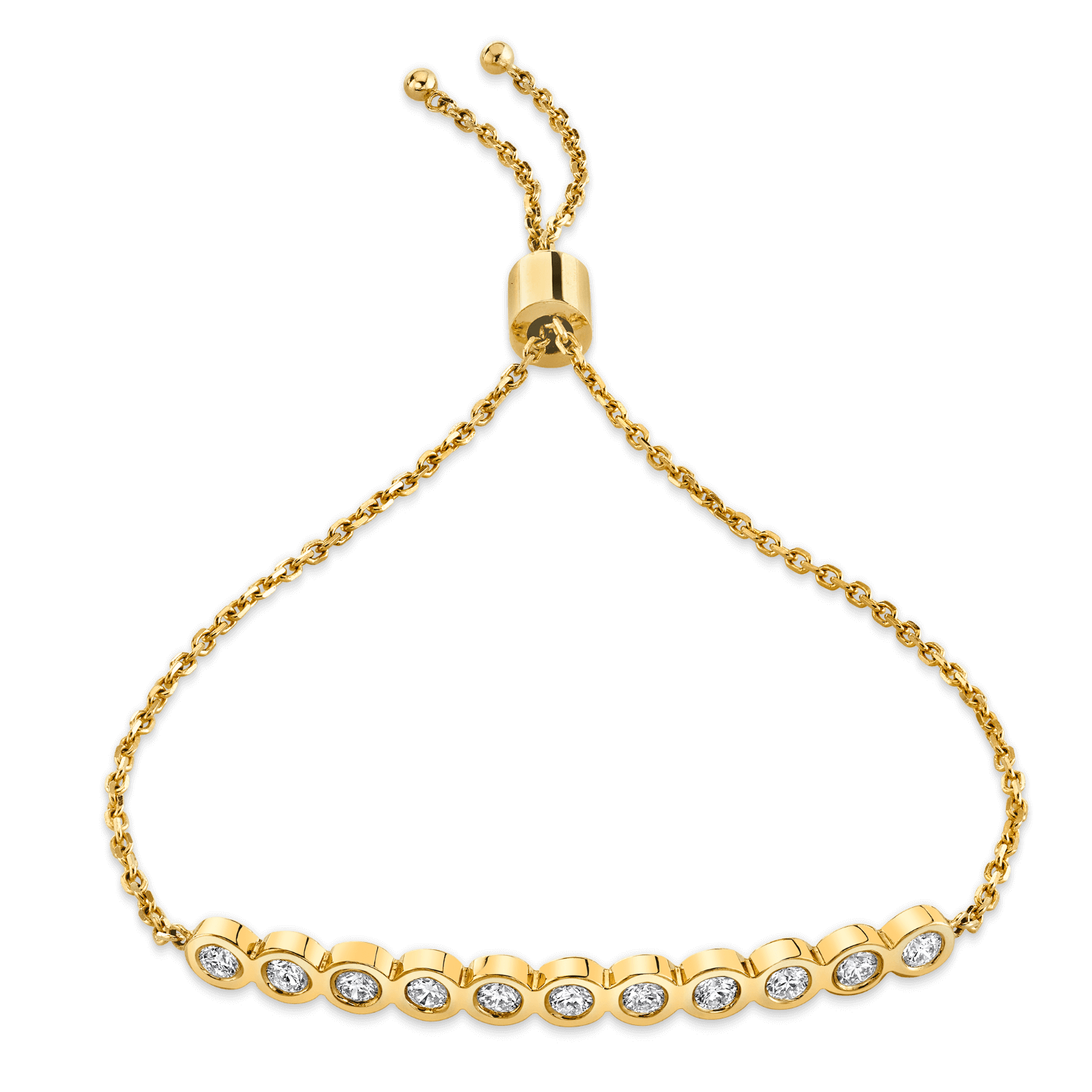 Bubble Diamond Bracelet (14K Yellow Gold)