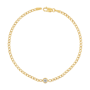 Cuban Link Floating Diamond Bracelet