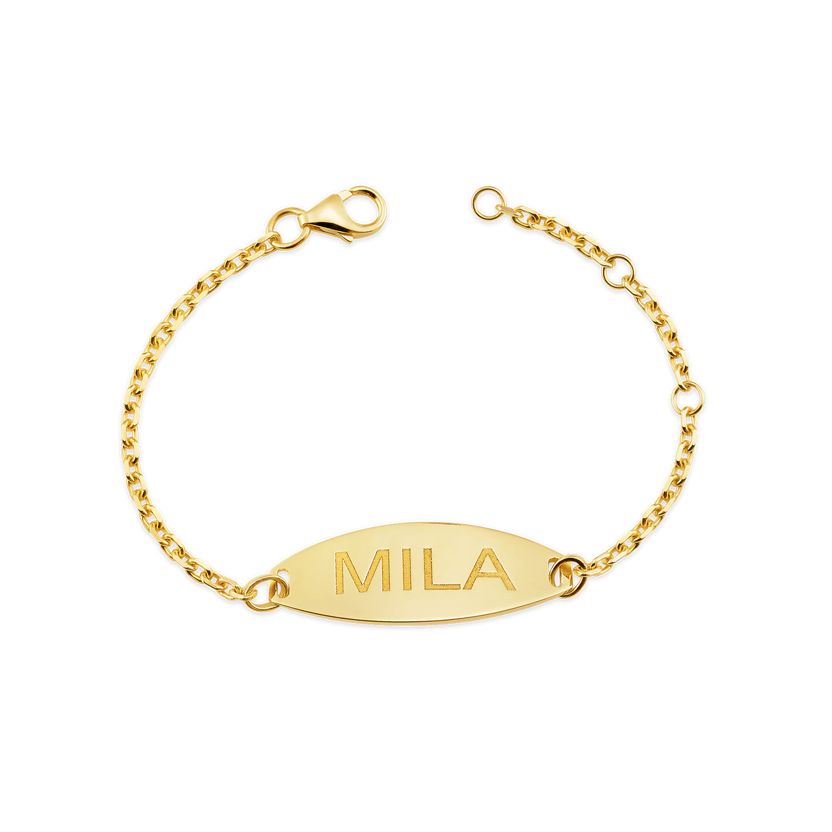 Signature Elongated Oval ID Engravable Bracelet