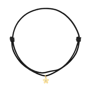 Clover Black Rope Necklace Red