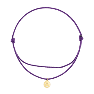 14K Gold Cord Charm String Bracelet Baby Gold