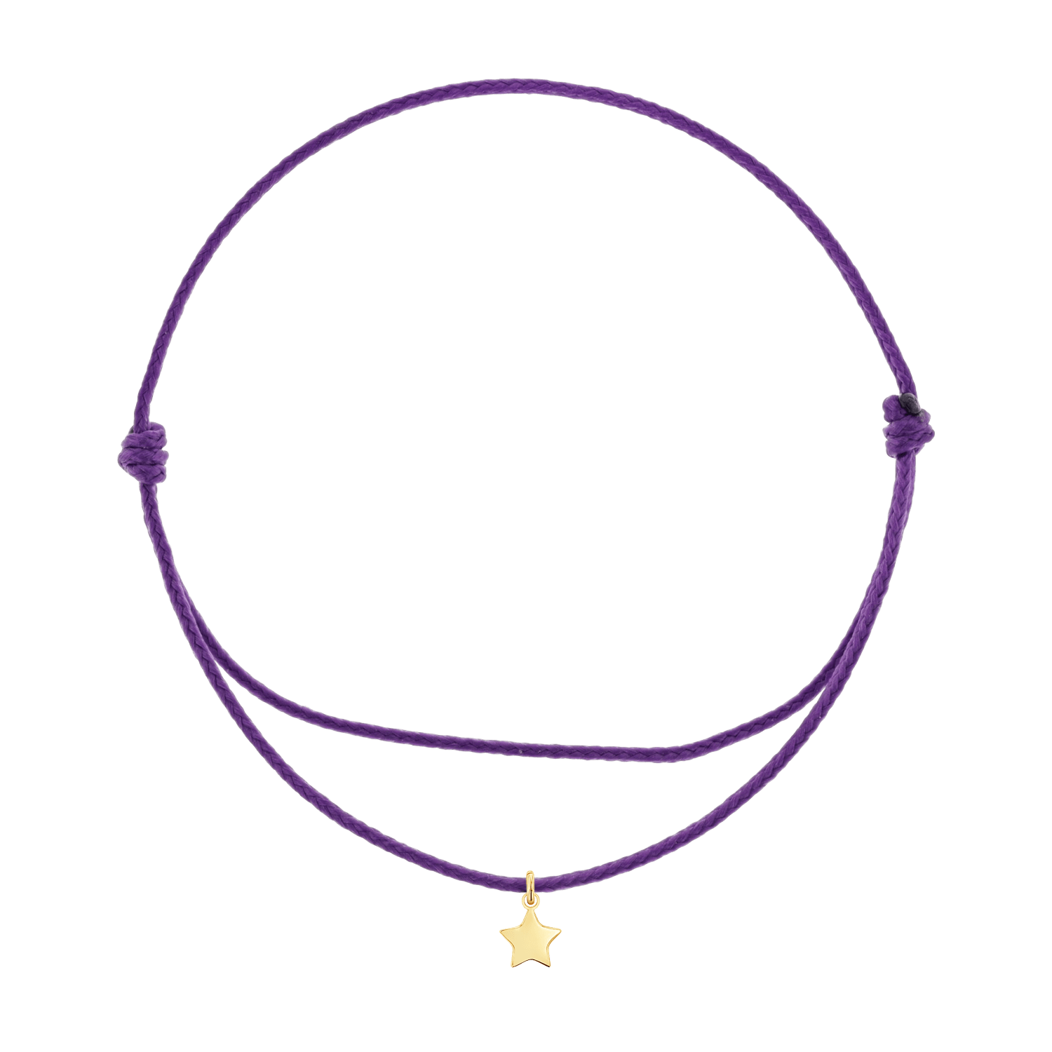 14K Gold Cord Charm String Bracelet – Baby Gold