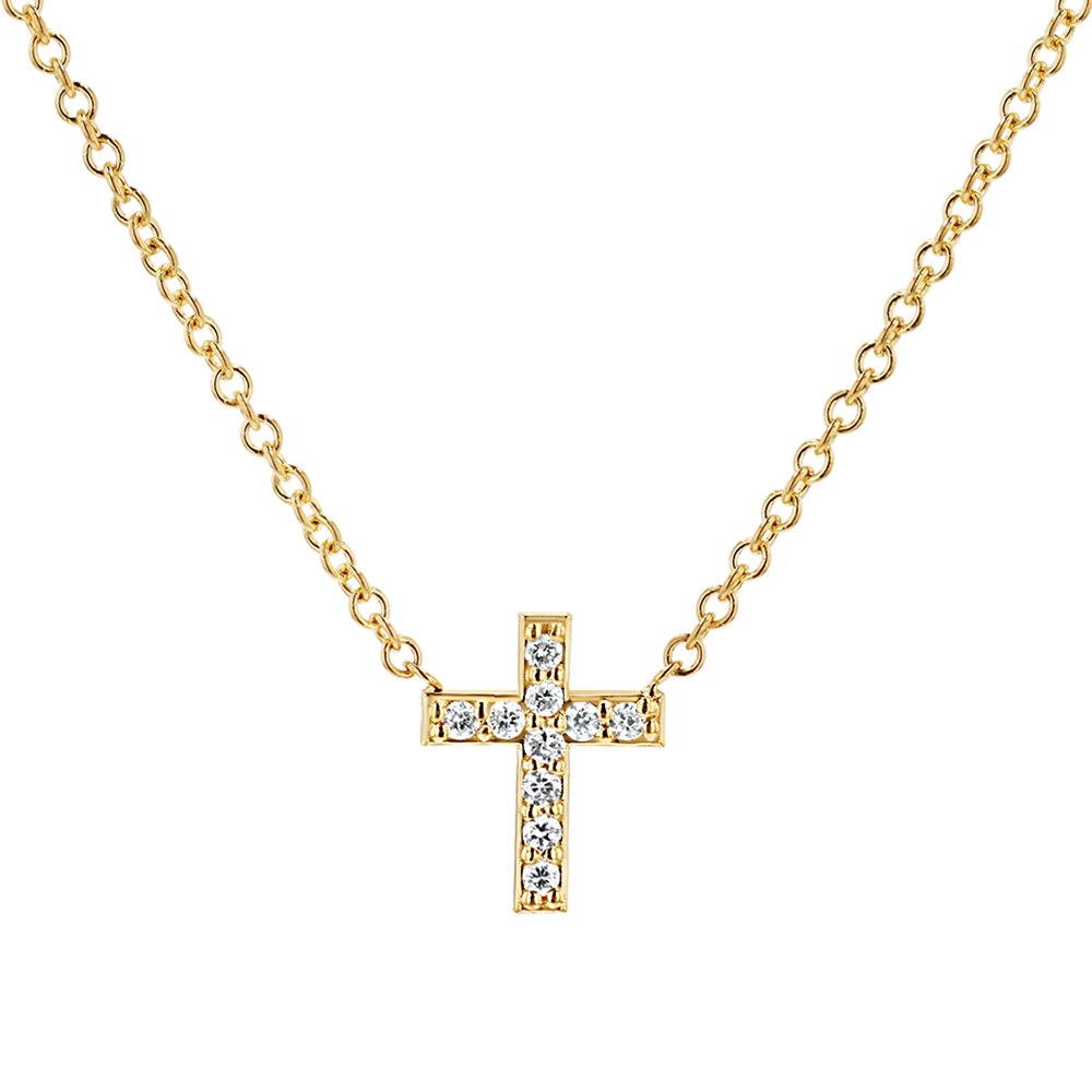 Diamond Pave Cross Necklace