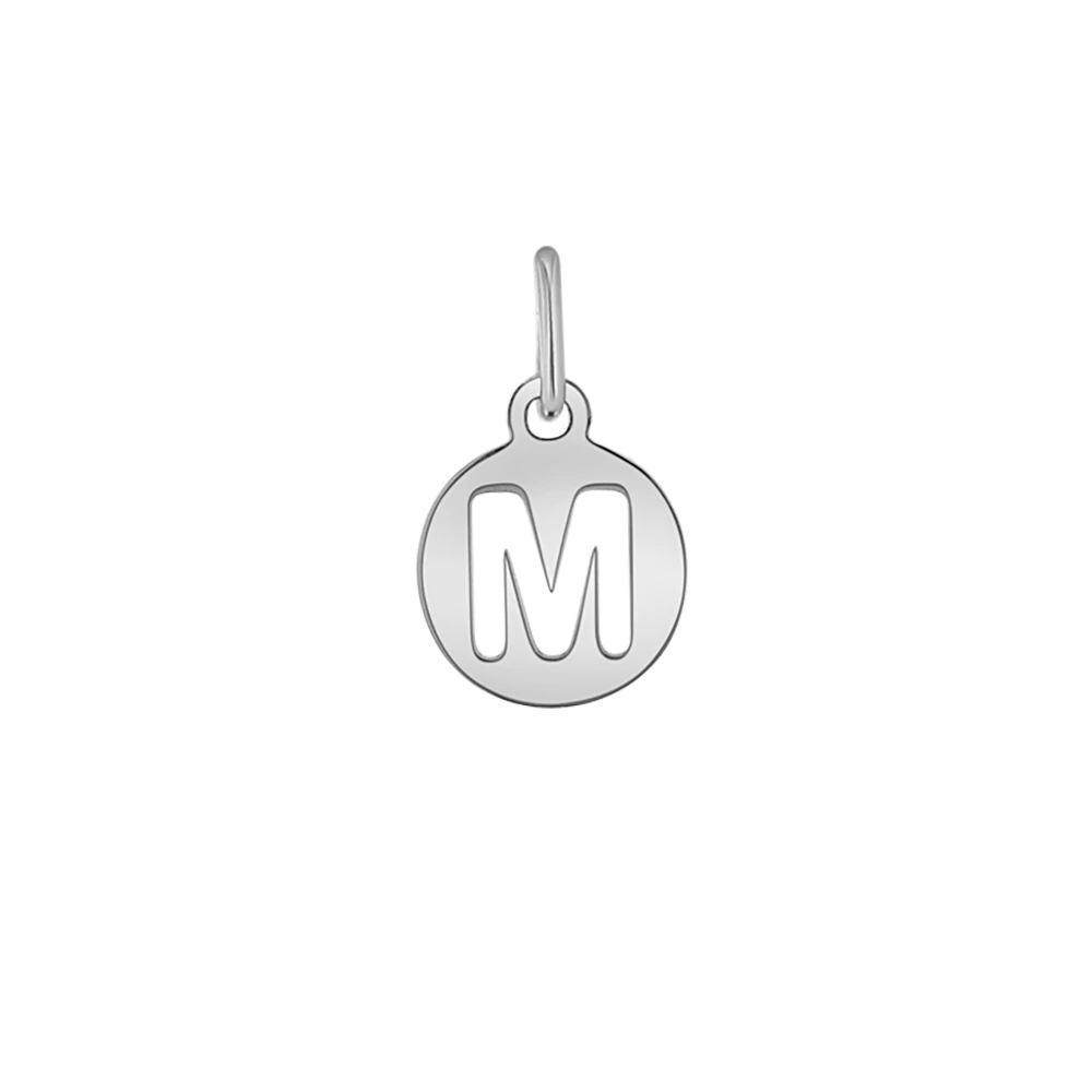 Kids Cut-Out Round Initial Letter Charm - Image 3