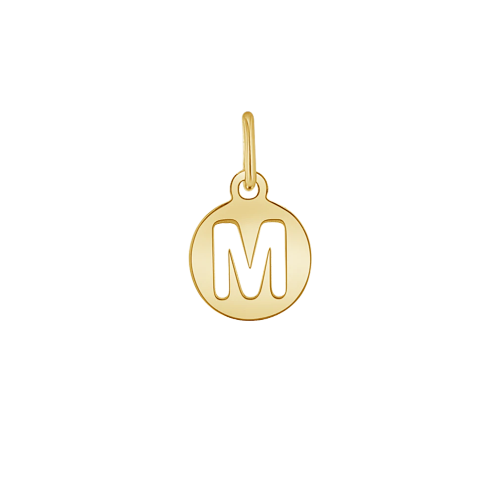 Kids Cut-Out Round Initial Letter Charm - Image 2