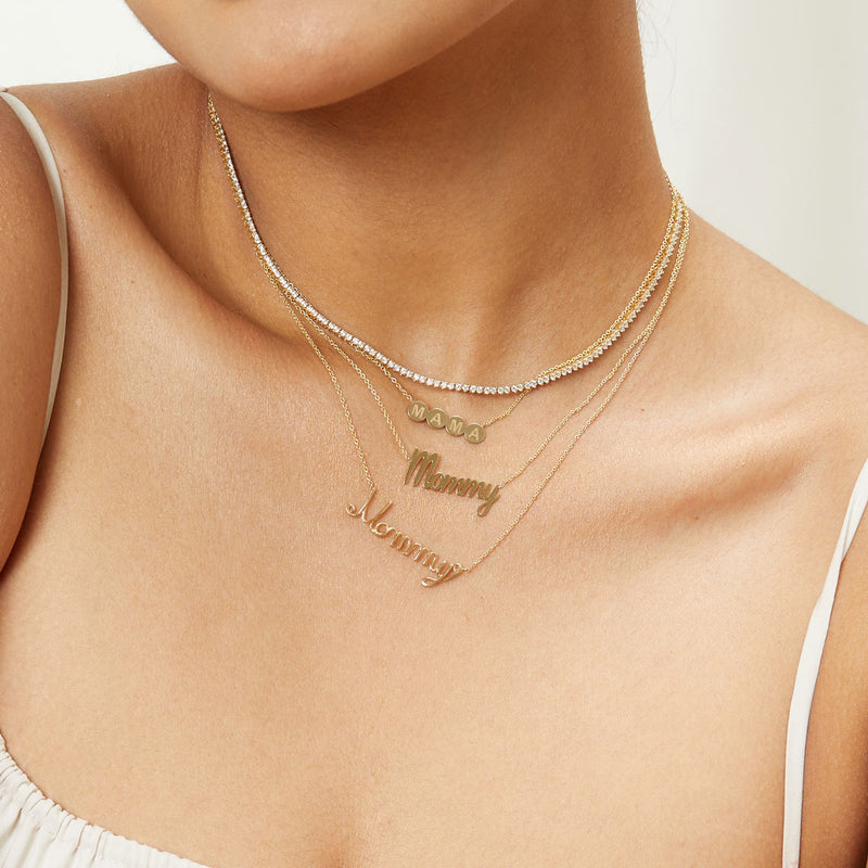 Mommy Script Necklace