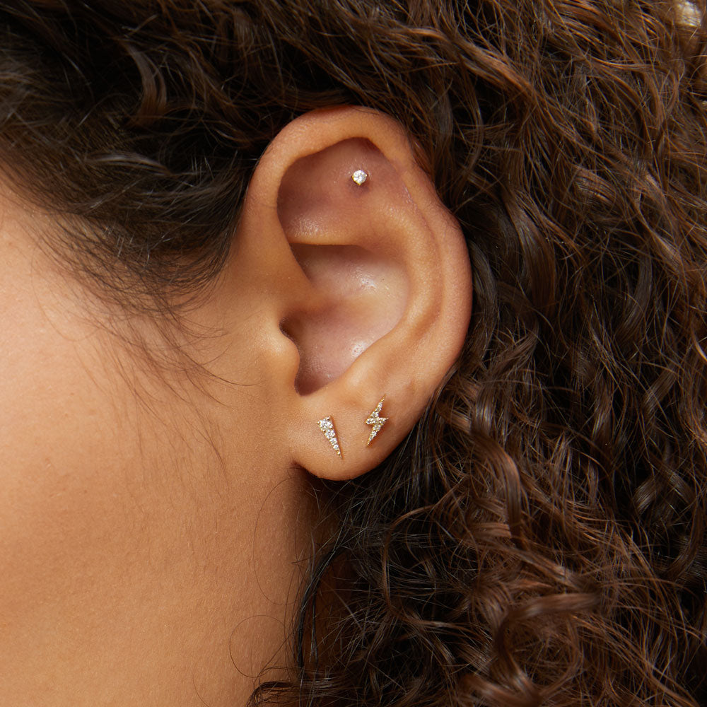 Diamond Spike Stud Earrings
