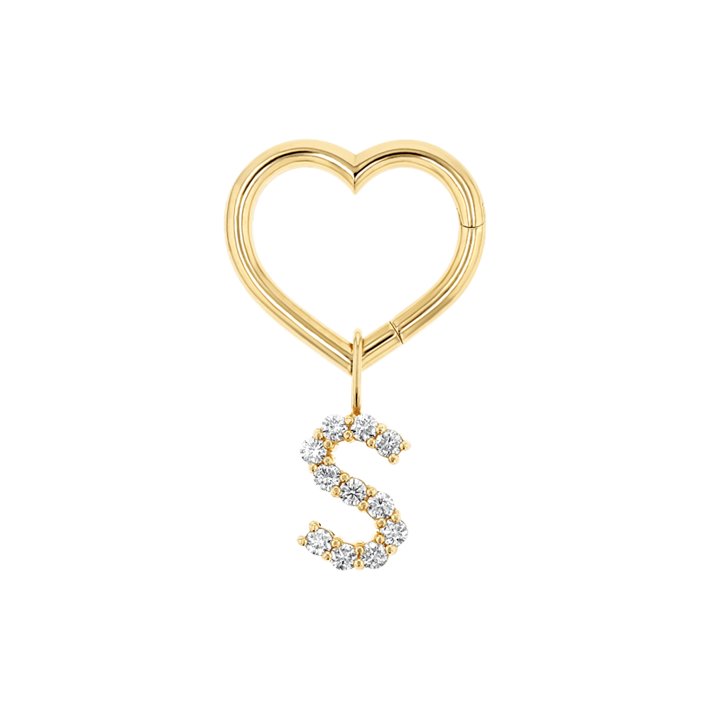 14K Gold Heart Charm Enhancer Connector – Baby Gold