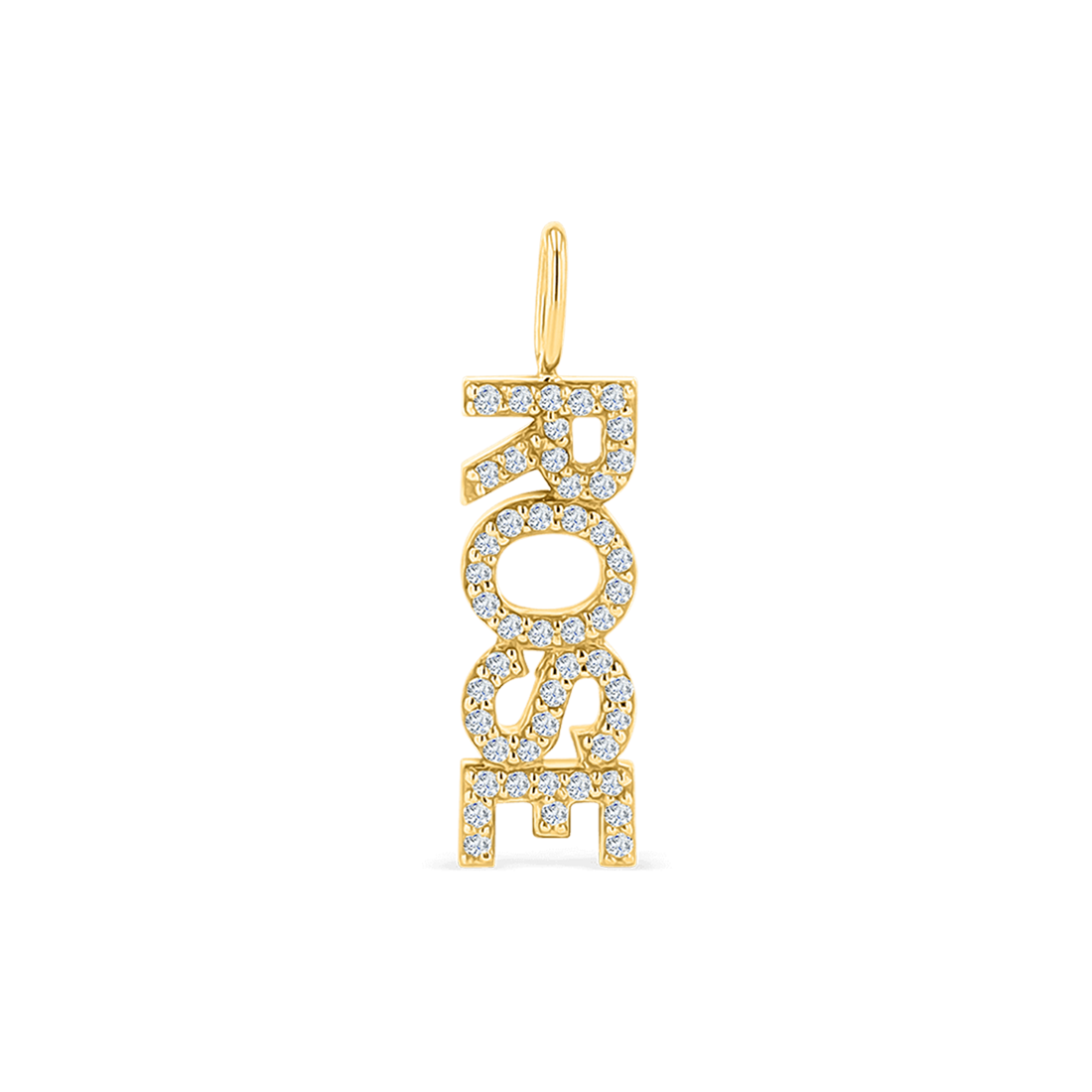 Vertical Diamond Name Charm