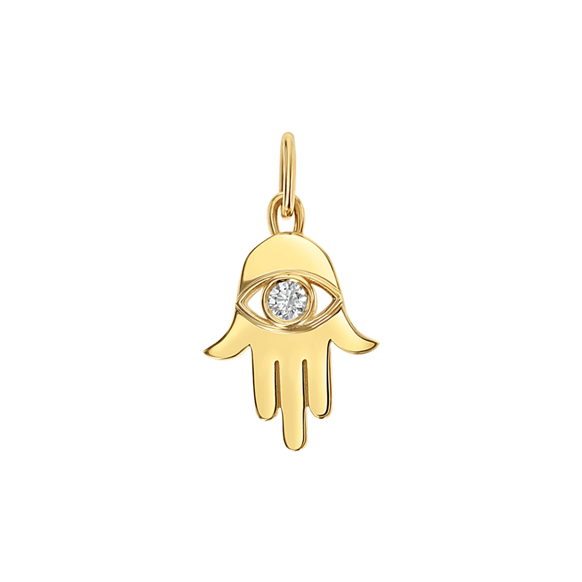Kids Hamsa Diamond Eye Charm - Image 2