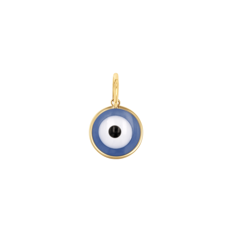 Round Enamel Evil Eye Charm