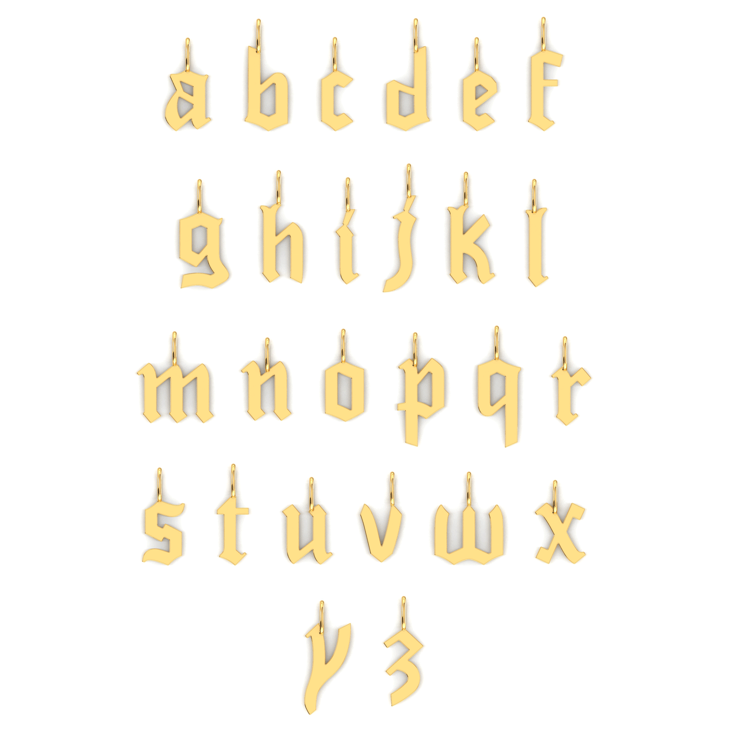 Gothic initial charm deals