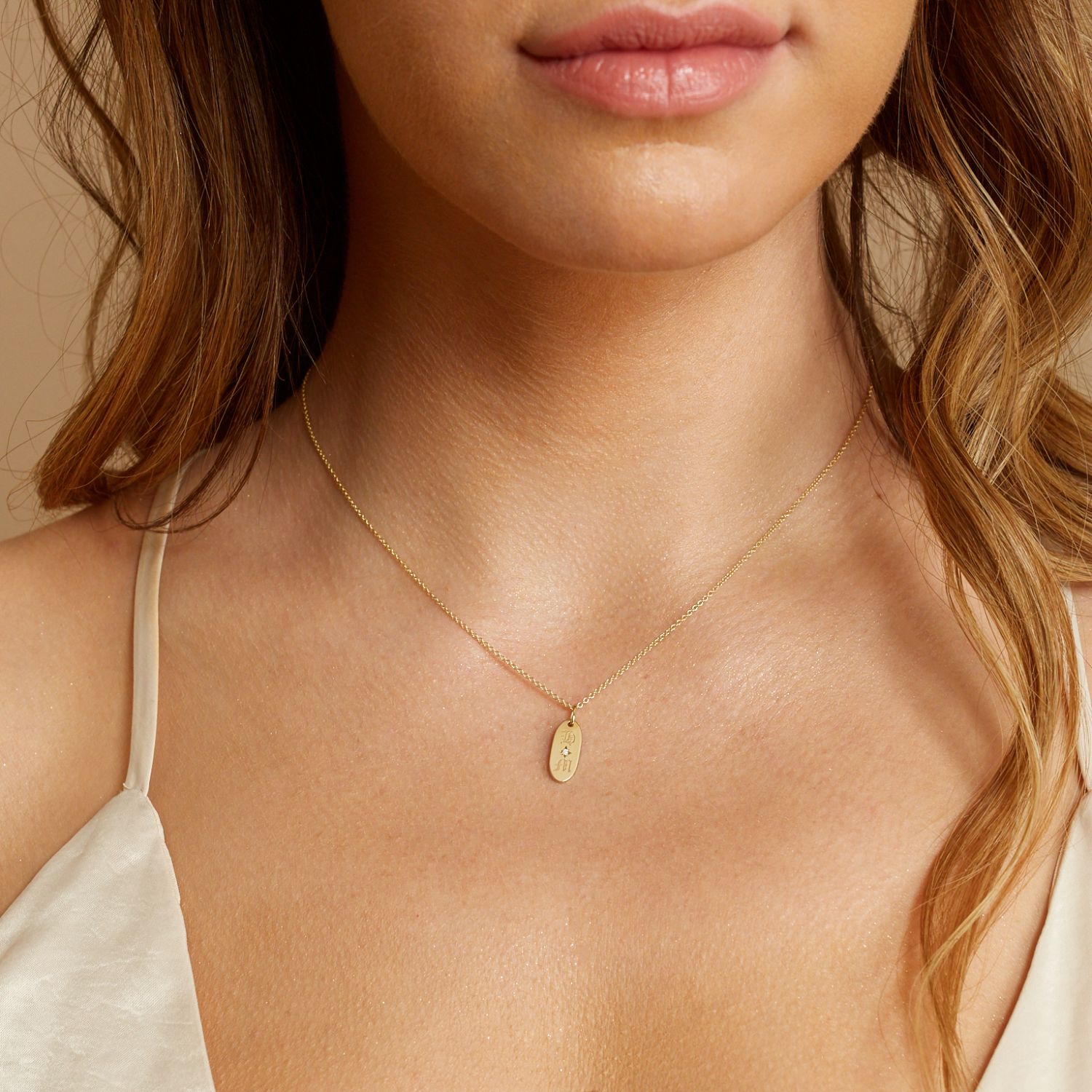 Oval Starset Diamond Initial Charm - Image 7