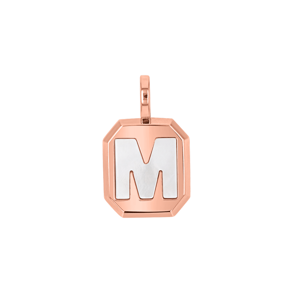 Mega Mother of Pearl Initial Charm - Image 4