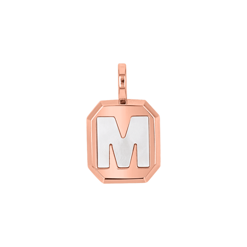 Mega Mother of Pearl Initial Charm