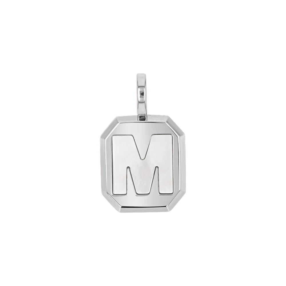 Mega Mother of Pearl Initial Charm - Image 3