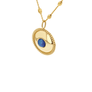 Beaded Opal Medallion Charm