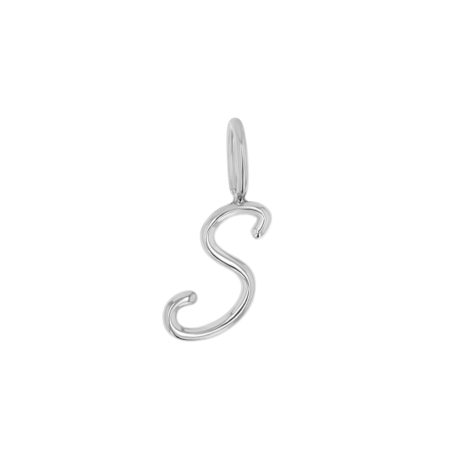 14K Gold Solid Script Letter Initial Charm – Baby Gold