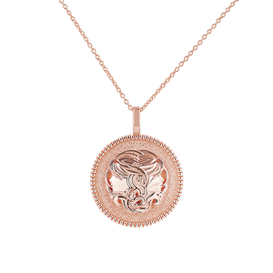 Zodiac Coin Medallion Necklace