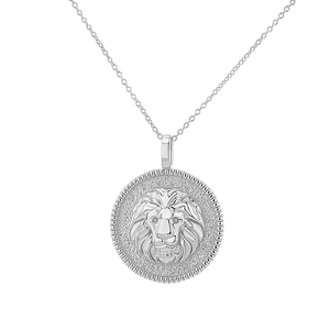 White gold coin pendant online
