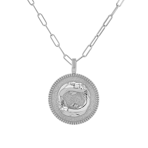 White gold cheap coin necklace