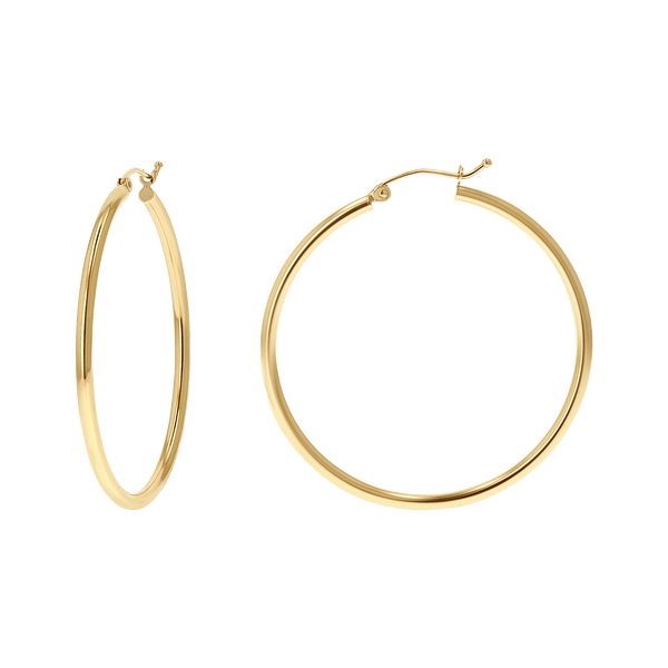 Astrid 14k Yellow Gold Split Hoop Earrings in White Diamond | Kendra Scott