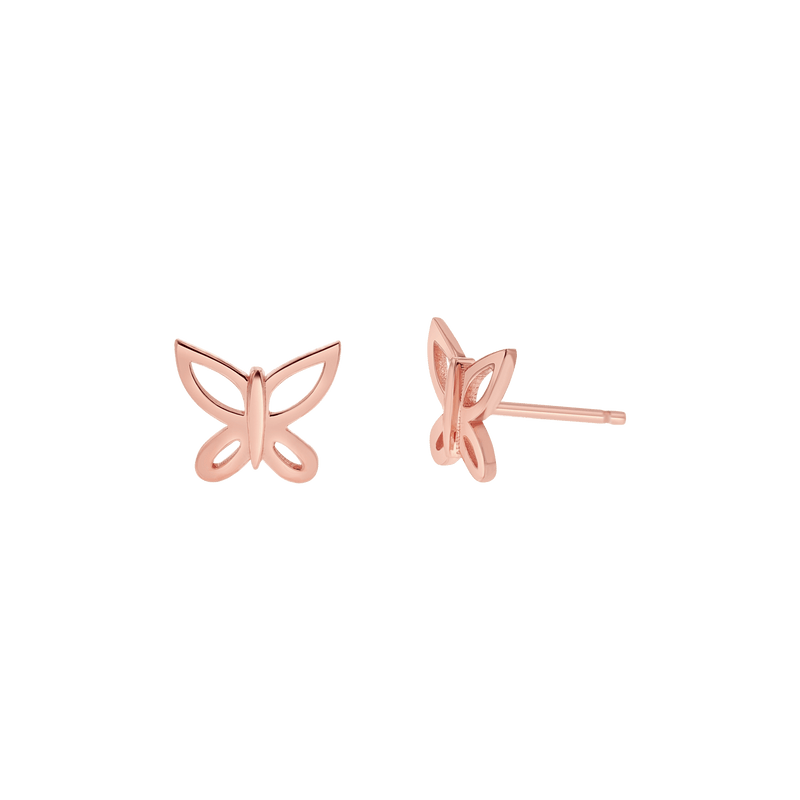Kids Butterfly Silhouette Stud Earrings