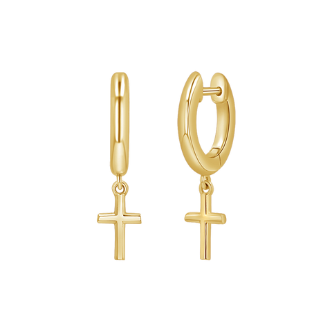 Earring Bamboo Huggie Gold