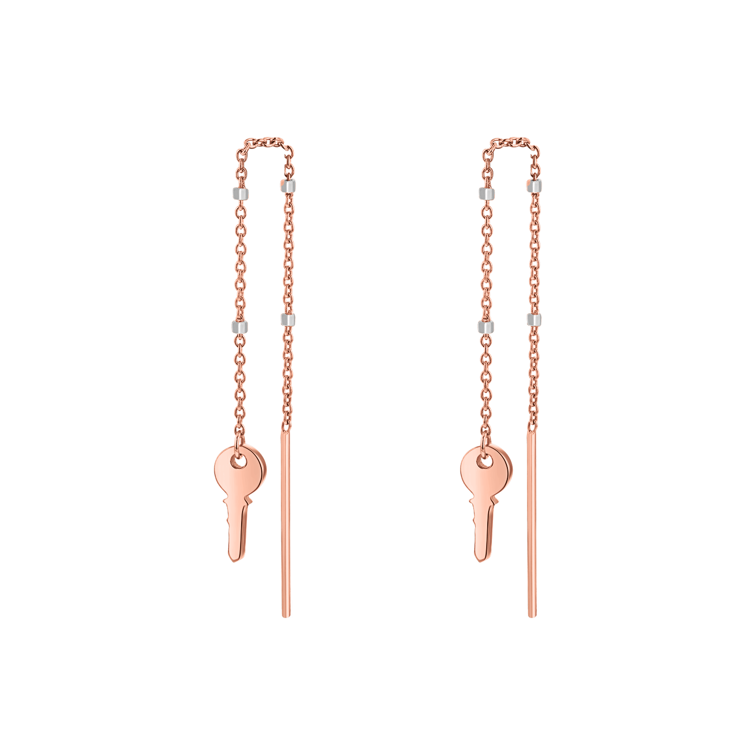 Key Sparkle Chain Threader Earring - Image 7