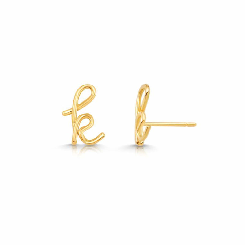 Mini Letter Earrings – Baby Gold