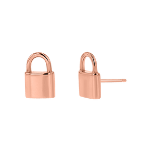 Pave Padlock Earring Charms | Hanging Lock Charms | Liven Fine Jewelry Rose Gold