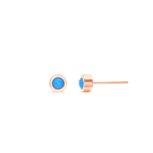 Kids Turquoise Solitaire Stud Earrings