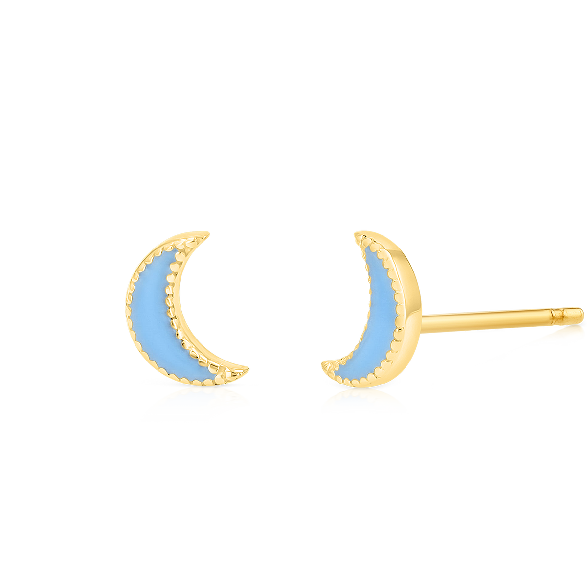 Enamel Moon Earrings