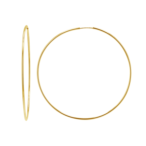 Endless Gold Hoop Earrings Baby Gold