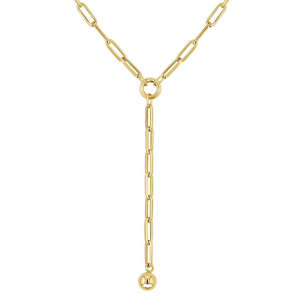 Ball & Chain Lariat Necklace