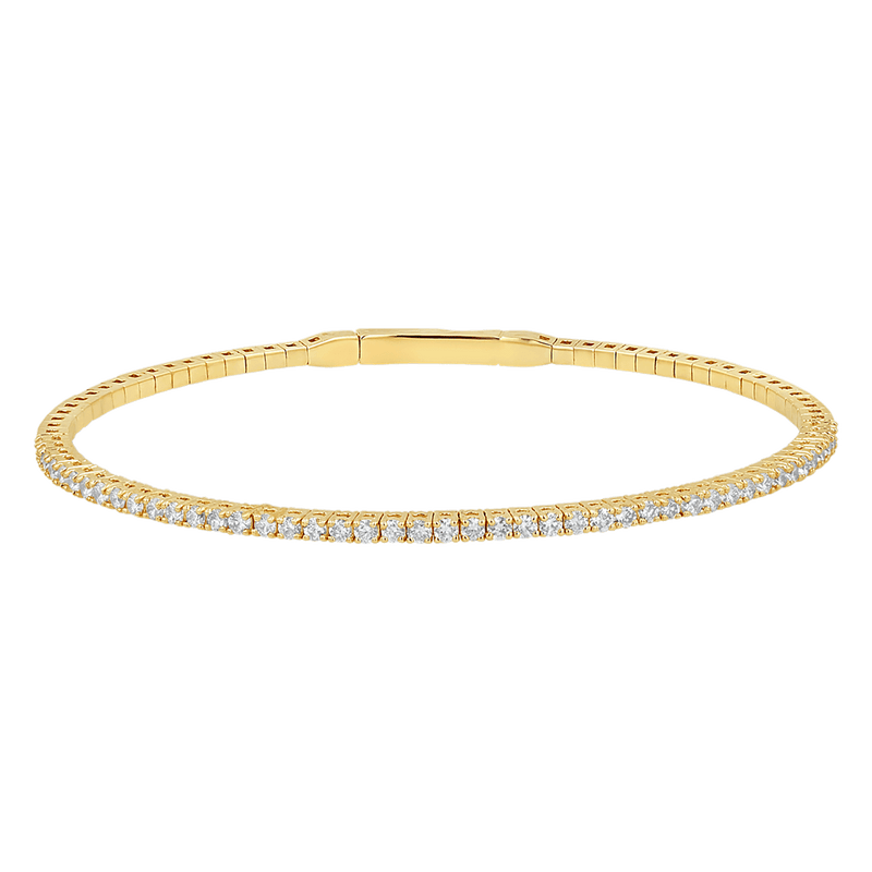 Flexible Diamond Tennis Bangle Bracelet