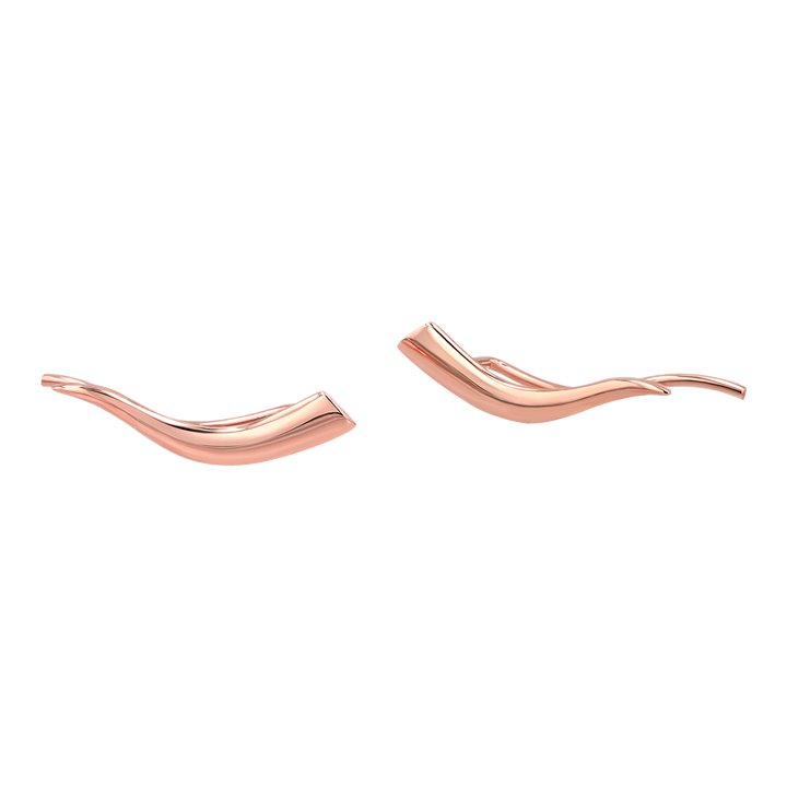 14K Gold Flame Ear Crawler – Baby Gold