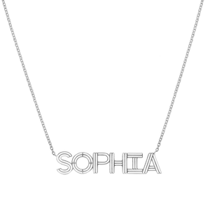 Deco Cut-Out Name Necklace