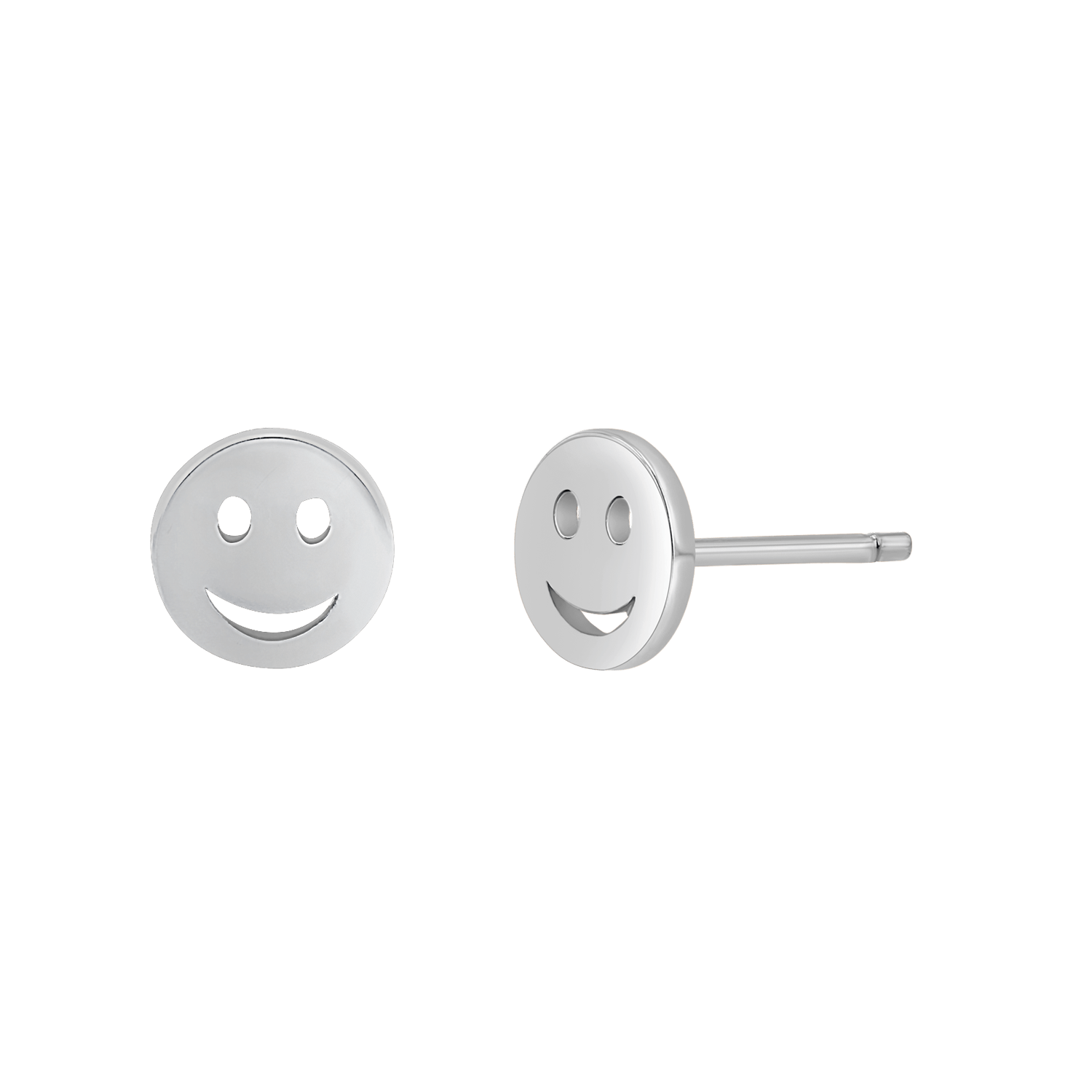 Smiley Face Stud Earrings - Image 3