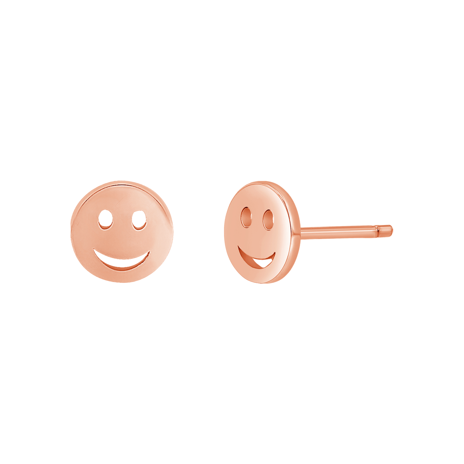 Smiley Face Stud Earrings - Image 4