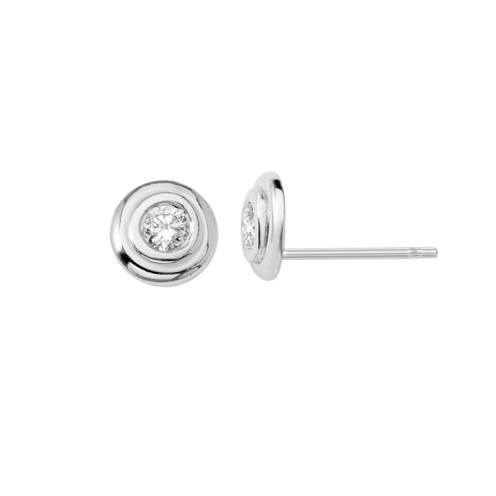 Step Bezel Trinatier Collection earrings – Baby Gold